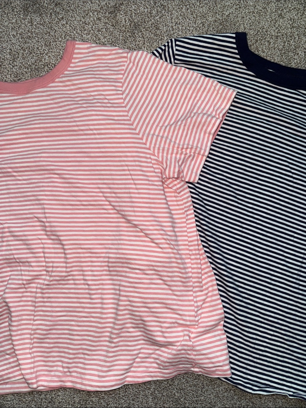 Old Navy Striped  women’s shirts set of 2| navy and pink